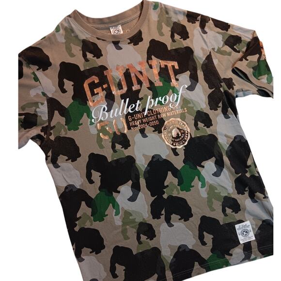 G-Unit Vintage Heavy Weight OG Tee XXL Gorilla Camo Bullet Proof 50 Cent Street - Picture 1 of 14